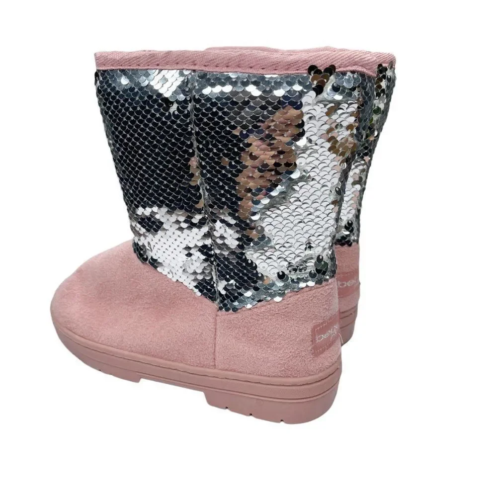 BEBE Microsuede Sequin Faux Fur Lined Winter Boot
